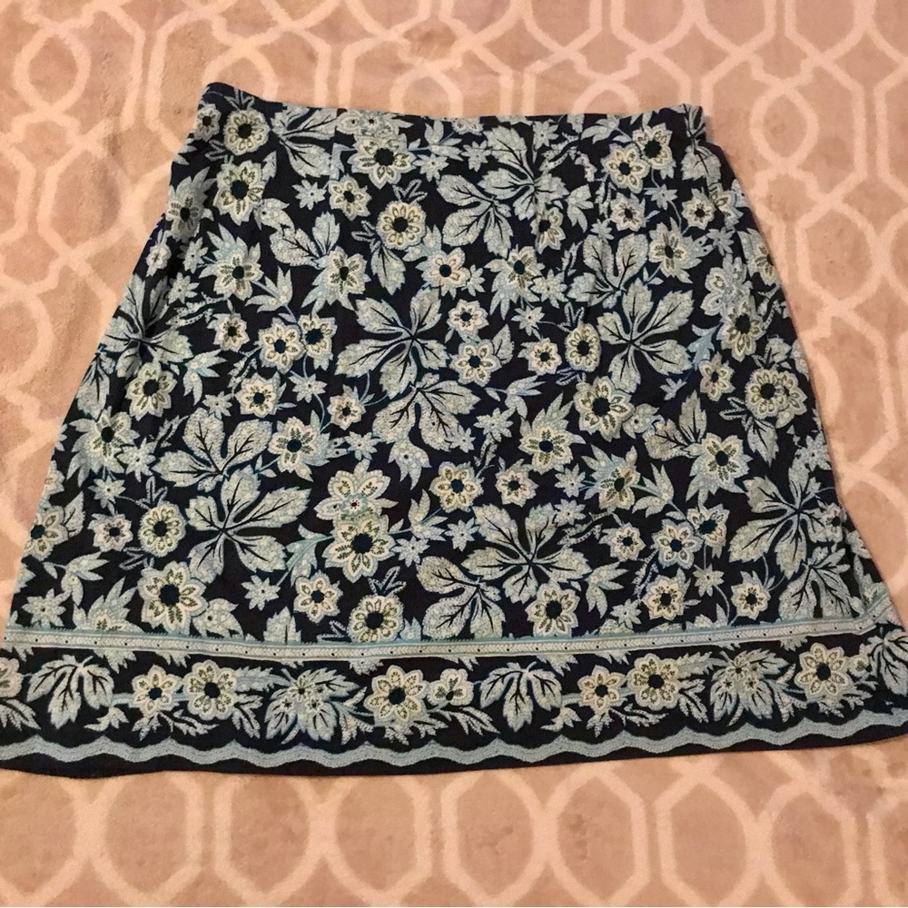 J Jill  Floral Skirt